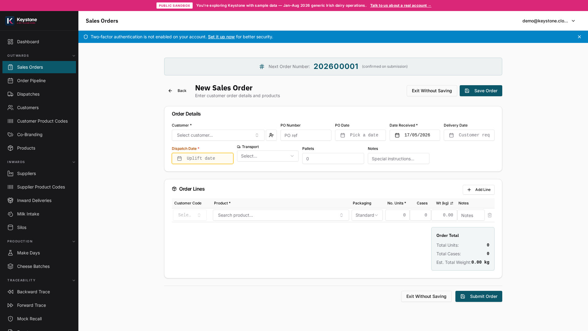 Order entry your team will actually use.